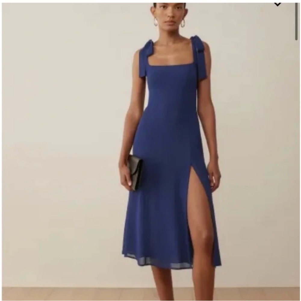 Reformation Blue Midi Dress